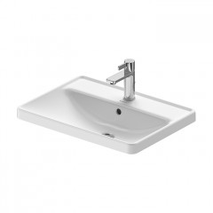 Duravit D-Neo Раковина встраиваемая сверху 600х400 мм,, с переливом, с 1 отв. под смеситель, с WonderGliss, цвет: белый