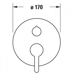 Duravit C.1 Смеситель для душа скрытого монтажа (наружная часть круг) с переключателем потоков, цвет: хром