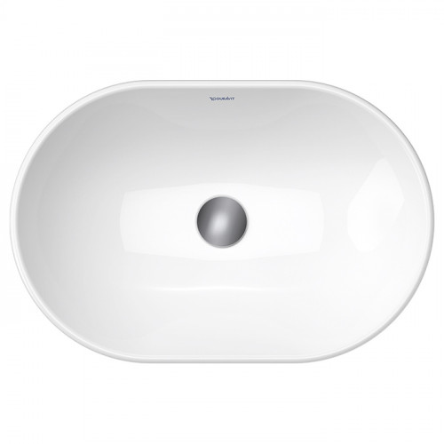 Duravit D-Neo Раковина накладная, овал 600х400 мм, без перелива, без отв под смес, с WonderGliss, цвет: белый (СПЕЦЦЕНА)
