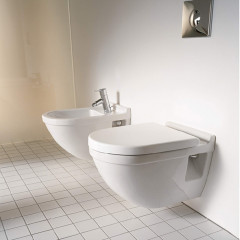 Duravit Starck 3 Биде подвесное, с перел., с 1 отв. под смес., 360x540мм, Цвет: Белый
