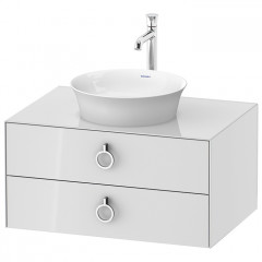 Duravit White Tulip Тумбочка подвесная, 408x800x550 мм, 2 ящика с ручкой, цвет: белый высокоглянцевый