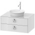 Duravit White Tulip Тумбочка подвесная, 408x800x550 мм, 2 ящика с ручкой, цвет: белый высокоглянцевый
