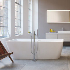 Duravit Vitrium Ванна 1800x800мм, угол левый, с панелью и ножками.с 2 наклонами для спины, цвет белый