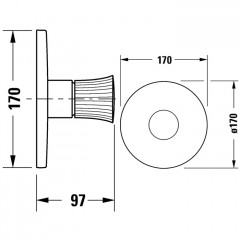 Duravit White Tulip Смеситель для душа, на 1 источник, встраиваемый, с обр клапаном (внешние части) цвет: хром
