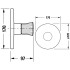 Duravit White Tulip Смеситель для душа, на 1 источник, встраиваемый, с обр клапаном (внешние части) цвет: хром