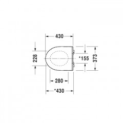 Duravit DuraStyle Сиденье для унитаза петли: нерж. сталь с автоматическим закрыванием, съемное, Цвет: Белый