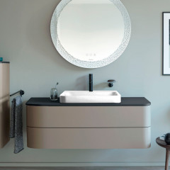 Duravit Happy D.2 Plus Тумба подвесная 408x1300x550мм 2 ящика, цвет: stone grey satin matt