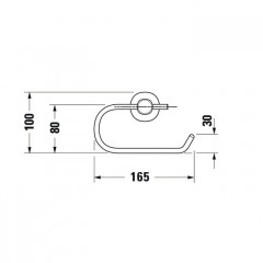Duravit D-Code Держатель для туалетной бумаги с крышкой, цвет хром (СПЕЦЦЕНА)