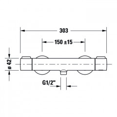 Duravit Термостатический смеситель для душа Wave, хром