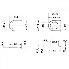 Duravit Soleil by Starck Сиденье унитаза, цвет белый