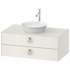 Duravit White Tulip Тумбочка подвесная, 408x1000x550 мм, 2 ящика с ручкой, цвет: Nordic White HighGloss