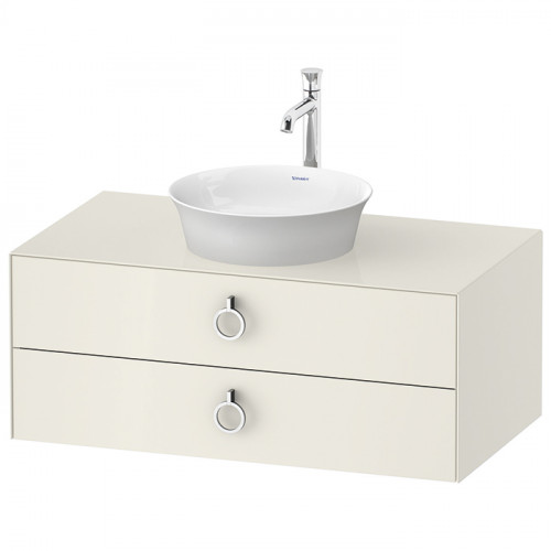 Duravit White Tulip Тумбочка подвесная, 408x1000x550 мм, 2 ящика с ручкой, цвет: Nordic White HighGloss