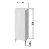 Duravit XViu Шкаф подвесной 1330x500x360мм с 3 стеклянными полками, (петли слева), цвет: dark brushed oak/чёрный матовый