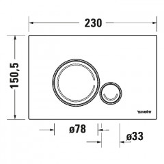 Duravit DuraSystem Beta 120 Клавиша смыва для унитаза, пластик, черный матовый (СПЕЦЕНА с февраля 2025)