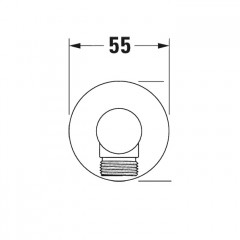 Duravit Водоразетка с держателем для душа, черный матовый