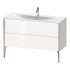 Duravit XViu Тумба подвесная 591x1210x480мм, для раковины #234412, 2 ящика, цвет: белый глянцевый/champagne matt