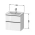 Duravit D-Neo Тумбочка подвесная, 634x452хh625 мм, 2 ящика, цвет: Белый матовый (для раковины 236765)
