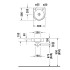 Duravit Architec Раковина для рук, без перелива,, с намеченным отв. для дозатора мыла, справа, с намеченным отв. для смесителя (БЕЗ картонной коробки)