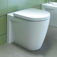 Duravit Унитаз напольный приставной 570х370 мм, слив в стену, с креплением,цвет белый