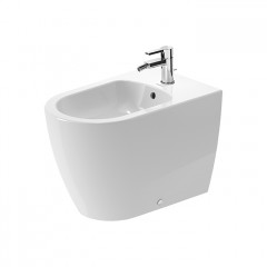 Duravit Me by Starck Биде напольное приставное 37х60 см, с 1 отв. под смеситель, с креплением, цвет белый с WonderGliss