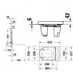 Duravit Starck F Plus Крышка Sensowash с возможностью подключения автосмыва
