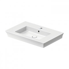 Duravit White Tulip Раковина накладная 750х490 мм,с переливом, с 1 отв. под смеситель, с WonderGliss, цвет: белый