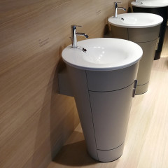 Duravit Starck 1 Тумба напольная 600x560xh825 мм, для раковины #040658, с 2мя дверцами, 1 полка, цвет: taupe satin matt