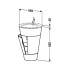 Duravit Starck 1 Тумба напольная 600x560xh825 мм, для раковины #040658, с 2мя дверцами, 1 полка, цвет: taupe satin matt