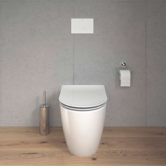 Duravit Soleil by Starck Унитаз напольный 370х600мм, безободковый, слив универсальный, Wei Hochglanz, HyG, цвет белый