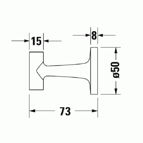 Duravit Starck T Крючок настенный, цвет: Gold Polished