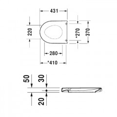 Duravit Starck 3 Сиденье для унитаза с микролифтом (Soft Close), цвет: белый, петли нержавеющая сталь (СПЕЦЦЕНА)