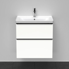 Duravit D-Neo Тумбочка подвесная, 634x452хh625 мм, 2 ящика, цвет: Белый матовый (для раковины 236765)