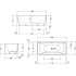 Duravit Vitrium Ванна прямоугольная пристенная 1800x800мм, с ножками, с2 наклонами для спины, цвет матовая корица