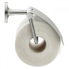 Duravit Starck T Держатель туалетной бумаги с крышкой настенный, цвет: Stainless steel Brushed