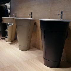 Duravit Раковина для тумбы круглая 580мм, с 1 отв под смеситель, с переливом, цвет белый