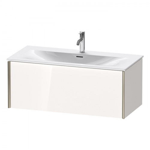 Duravit XViu Тумба подвесная 610x800x480мм, для раковины #234410, 1 ящик, цвет: белый глянцевый/champagne matt