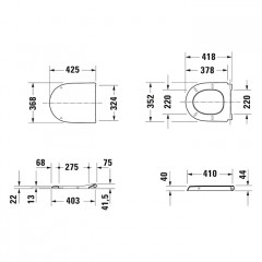 Duravit Qatego Сиденье для унитаза, микролифт, цвет белый