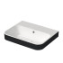 Duravit Happy D.2 Plus Раковина 500х400мм с переливом, без отв под смес, с креплением, выпуск с керам. покрытием цвет Anthracite matt/белый