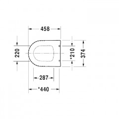 Duravit ME by Starck Сиденье для унитаза петли: нерж. Сталь, без автоматического опускания, Цвет: Белый (СПЕЦЦЕНА)