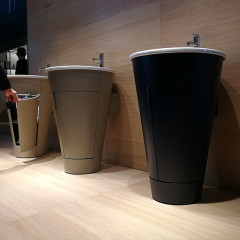 Duravit Раковина для тумбы круглая 580мм, с 1 отв под смеситель, с переливом, цвет белый