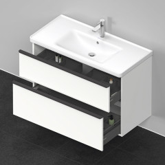 Duravit D-Neo Тумбочка подвесная, 984x452хh625 мм, 2 ящика, цвет: Белый матовый (для раковины 236710)