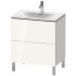Duravit L-Cube Тумба напольная под раковину # 234473, 2 ящика, 704x720x481мм, цвет White High Gloss