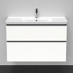 Duravit D-Neo Тумбочка подвесная, 984x452хh625 мм, 2 ящика, цвет: Белый матовый (для раковины 236710)