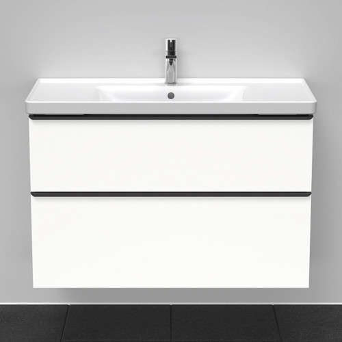 Duravit D-Neo Тумбочка подвесная, 984x452хh625 мм, 2 ящика, цвет: Белый матовый (для раковины 236710)