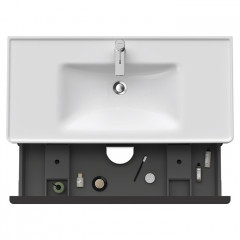 Duravit D-Neo Тумбочка подвесная, 984x452хh625 мм, 2 ящика, цвет: Белый матовый (для раковины 236710)