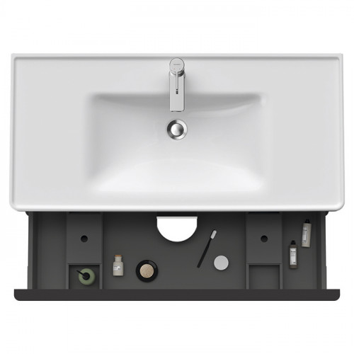 Duravit D-Neo Тумбочка подвесная, 984x452хh625 мм, 2 ящика, цвет: Белый матовый (для раковины 236710)