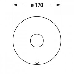 Duravit C.1 Смеситель для душа скрытого монтажа (наружная часть круг), цвет: хром