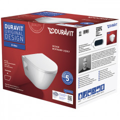 Duravit D-Neo Унитаз подвесной, 370 x 540 мм, безободковый, в комплекте с сиденьем 0021690000 цвет: белый "СПЕЦЦЕНА с нашего склада!"