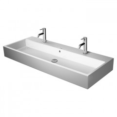 Duravit Vero Air Раковина 120 cm, с переливом, с площадкой, с 2 отв. под смеситель, Цвет белый