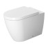 Duravit ME by Starck Унитаз напольный пристенный вариант, включая крепление, сток горизонтальный, 4,5 л., 370x600мм, Цвет: Белый с WonderGliss